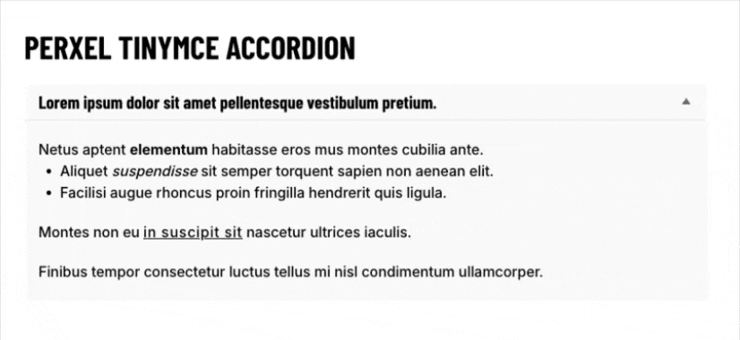 Accordion đóng mở trên frontend